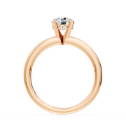 Bague Elisabetta diamant rond 0.53 carat or rose